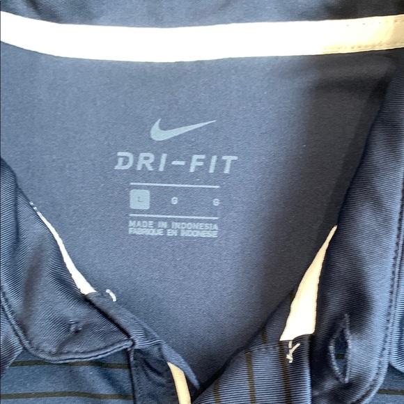 Nike Dri Fit Penn State Nittany Lions Lightweight Striped Polo Shirt Men’s Large - Picture 2 of 10